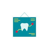 dentisterie, dentaire, dentiste, médecin, hôpital les dents radiographie Couleur vecteur icône illustration