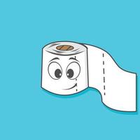 vecteur de conception de personnage de papier toilette
