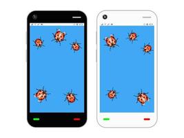 smartphone avec bug vecteur