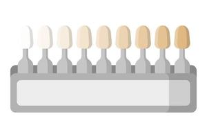 illustration de dessin animé de vecteur de palette dentaire de blanchiment des dents isolé sur fond blanc.