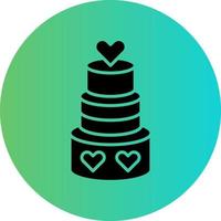 conception d'icône de vecteur de cupcake de mariage