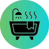 conception d'icône de vecteur de baignoire