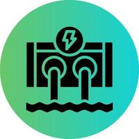 conception d'icône de vecteur d'énergie hydroélectrique