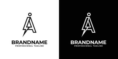 lettre ia coup de tonnerre logo, adapté pour tout affaires avec ia ou ai initiales. vecteur