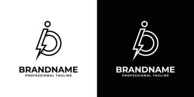 lettre io coup de tonnerre logo, adapté pour tout affaires avec io ou oi initiales. vecteur