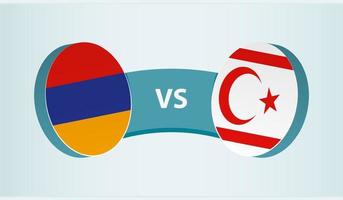 Arménie contre nord Chypre, équipe des sports compétition concept. vecteur