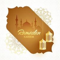 islamique saint mois de Ramadan kareem ou ramazan kareem concept. vecteur