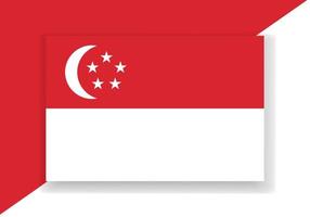 vecteur Singapour drapeau. pays drapeau conception. plat vecteur drapeau.