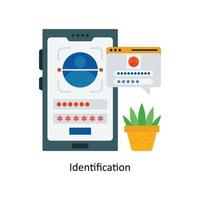 identification vecteur plat Icônes. Facile Stock illustration Stock