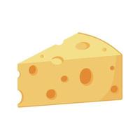 icône isolé plat style fromage jaune sur fond blanc vecteur
