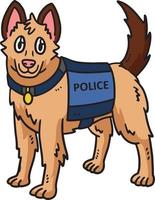 police chien dessin animé coloré clipart illustration vecteur