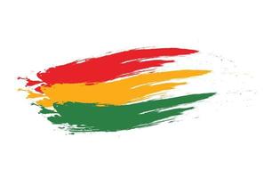 brosse artistique grunge texturé la poêle africain drapeau - rouge, jaune, vert horizontal bandes. kwanzaa, noir histoire mois, le dix-juin. vecteur