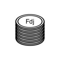 djibouti devise symbole, djiboutien franc icône, DJF signe. vecteur illustration