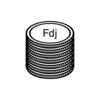 djibouti devise symbole, djiboutien franc icône, DJF signe. vecteur illustration