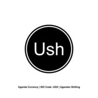 Ouganda devise symbole, ougandais shilling icône, ugx signe. vecteur illustration