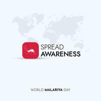 monde paludisme journée social médias poste, non moustique non paludisme conception concept vecteur