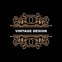 design vintage rétro, logo d'ornement vectoriel minimaliste luxueux, avec style mandala et batik, illustration de marque de produit, invitation, bannière, mode