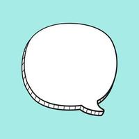 bande dessinée discours bulle 3d griffonnage contour vecteur illustration