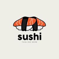 Sushi logo, Japonais vite nourriture conception, vecteur icône modèle symbole