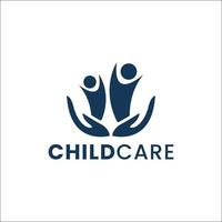 garde d'enfants vecteur gratuit logo