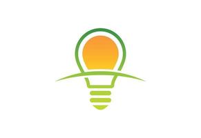 Créatif pente lumière ampoule logo conception, vecteur conception concept