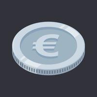 euro pièce de monnaie argent argent vecteur