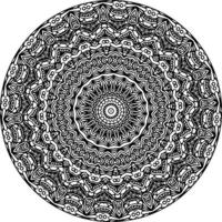 décoratif mandala avec classique floral éléments sur blanc Contexte. sans couture abstrait modèle. adapté pour coloration livre, emballage papier, emballage. vecteur