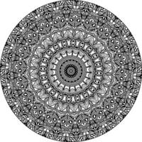 décoratif mandala avec classique floral éléments sur blanc Contexte. sans couture abstrait modèle. adapté pour coloration livre, emballage papier, emballage. vecteur