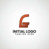 logo de g initiale pente coloré icône conception vecteur
