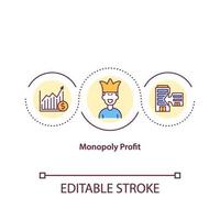 icône de concept de profit monopole vecteur