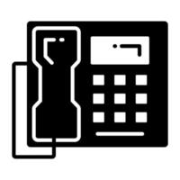 icône de ancien Téléphone, vecteur conception de ligne fixe