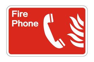 signe de symbole de sécurité incendie téléphone vecteur