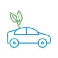 icône de vecteur de voiture écologique