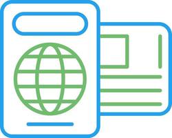 icône de vecteur de passeport