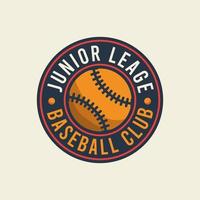 base-ball club ancien badge logo. junior ligue base-ball club badge logo illustration vecteur