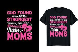 conception de t-shirt pour la fête des mères vecteur
