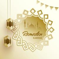 islamique saint mois de Ramadan kareem ou ramazan kareem concept. vecteur