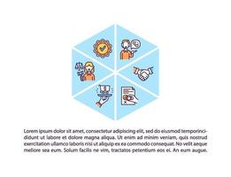 icônes de ligne de concept de protection des droits des consommateurs avec texte vecteur