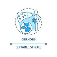 icône de concept de cirrhose vecteur