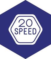 20 la vitesse limite vecteur icône conception