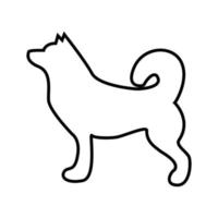 l'amour chien icône vecteur. animal de compagnie illustration signe. chien symbole ou logo. vecteur