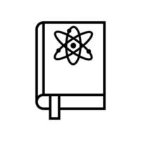 la physique icône vecteur. cahier de texte illustration signe. annuaire symbole. science logo. vecteur