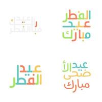 élégant eid mubarak calligraphie collection dans vecteur format