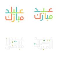 magnifique eid mubarak vecteur des illustrations avec arabe calligraphie