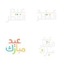 vecteur eid mubarak calligraphie des illustrations pour musulman vacances