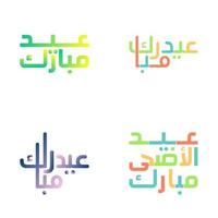 élégant eid mubarak calligraphie collection dans vecteur format