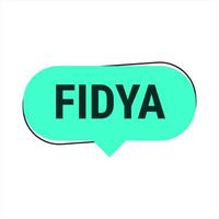 Fidya turquoise vecteur faire appel à bannière avec information sur des dons et isolement pendant Ramadan