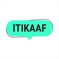 itikaaf turquoise vecteur faire appel à bannière avec information sur des dons et isolement pendant Ramadan
