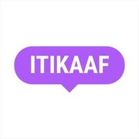 itikaaf violet vecteur faire appel à bannière avec information sur des dons et isolement pendant Ramadan