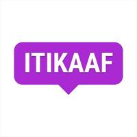 itikaaf violet vecteur faire appel à bannière avec information sur des dons et isolement pendant Ramadan